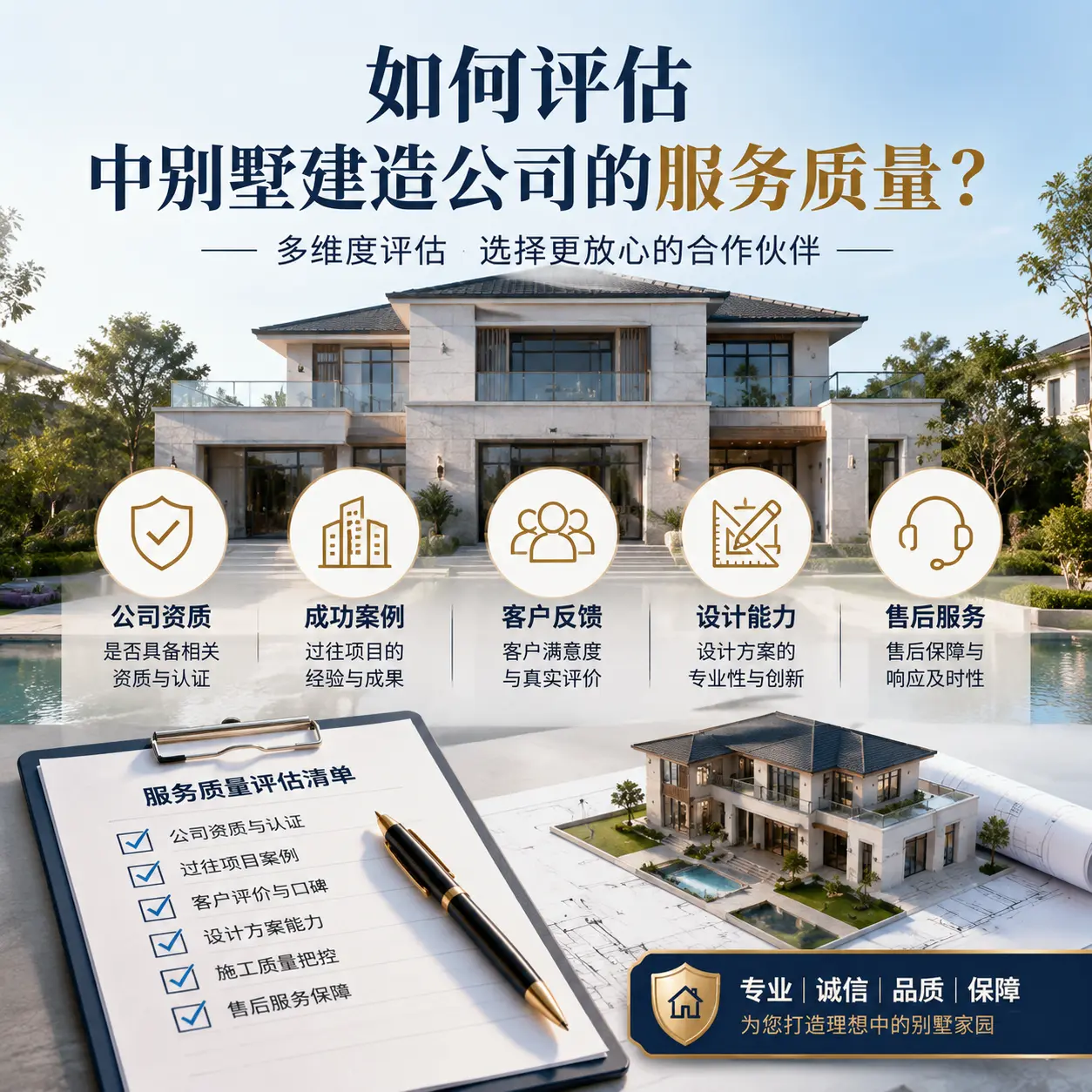 如何评估 黔东南 中别墅建造公司的服务质量？