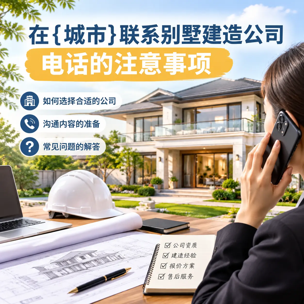 在黔东南联系别墅建造公司电话的注意事项