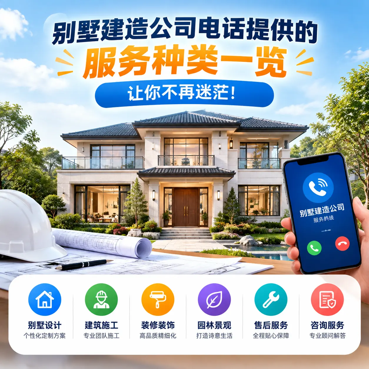 别墅建造公司电话提供的服务种类一览,让你不再迷茫!
