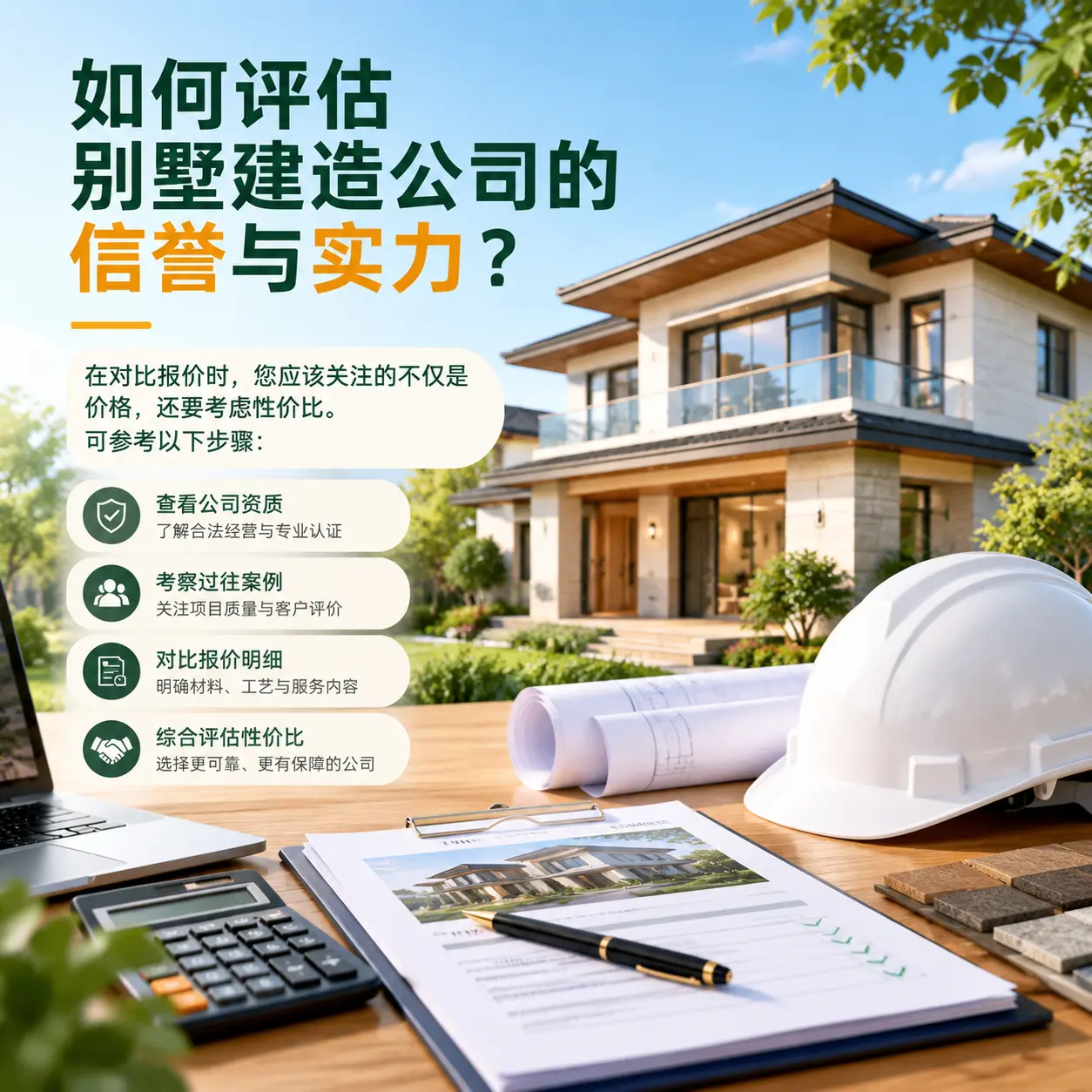 如何评估 黔东南 别墅建造公司的信誉与实力？